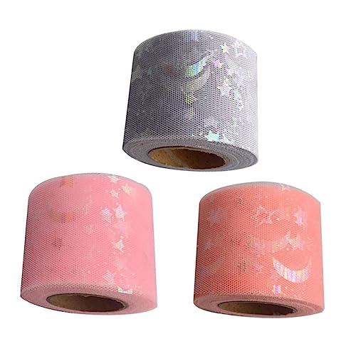 SAFIGLE 3 Stück Buntes Stern und Mondmuster Geschenkband Leichtes und Strapazierfähiges Tüllband für Blumen Kuchen und Dekorationen Zufällige Farbe SAFIGLE 3 Stück Buntes Stern und Mondmuster Geschenkband Leichtes und Strapazierfähiges Tüllband für Blumen Kuchen und Dekorationen Zufällige Farbe von SAFIGLE