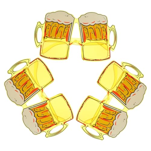 SAFIGLE 3 Stück Kreative Partybrille Bierkrug Design Wasserdichtes Kunststofffoto Requisit Leicht und Langlebig für Oktoberfest und Erwachsenen Partys SAFIGLE 3 Stück Kreative Partybrille Bierkrug Design Wasserdichtes Kunststofffoto Requisit Leicht und Langlebig für Oktoberfest und Erwachsenen Partys von SAFIGLE
