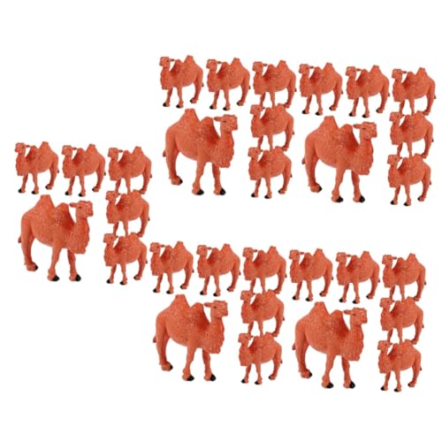 SAFIGLE 30 STK Mini-Simulation Kamel Spielzeugfiguren Kuchendekorationen Landschaftskamelornamente Wüstendekor Kamel-Ornament Wildtierfigur Tischminiaturen Abs PVC Schmücken Schreibtisch von SAFIGLE