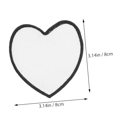 SAFIGLE 30 Stück Teiliges DIY Sublimations patch Weiß Bügelbare Blank Aufnäher für Kleidung Reparatur Jeans Taschen Hüte zum Personalisieren und Basteln von SAFIGLE