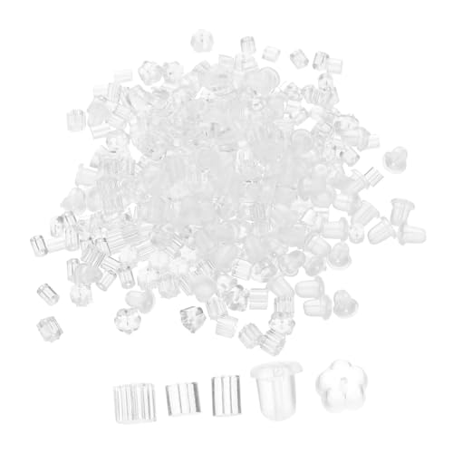 SAFIGLE 300 Stück Ohrringrücken aus Weichem PVC Gummi Hypoallergene Ohrstecker verschlüsse in Formen Langlebige Ersatz rückseiten für Ohrstecker und Piercing Stopper Sicherer Halt für von SAFIGLE
