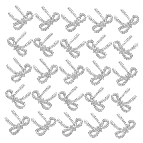 SAFIGLE 30Stücke Silberne Nagelanhänger Mit Schleife Nagelcharms Aus Legierung Nageldekorationen Für Nailart Und Besondere Anlässe von SAFIGLE