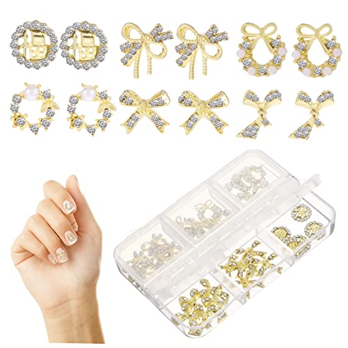 SAFIGLE 30Stücke Teiliges Nageldekor Mit Zarten Nagelcharms DIY Nagelkunst Zubehör Für Maniküre Und Nagelstudio Anwendungen Vielseitige Designs Für Glamouröse von SAFIGLE