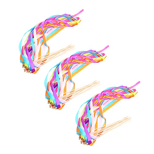 SAFIGLE 30st Band-stick Ribbon Dancer Zauberstab Tanzbänder Party-streamer Dekorativer Luftschlangenstab Streamer Für Kindertanzpartys Farbbänder Spielzeug Empfindlich Rotieren Schleife von SAFIGLE