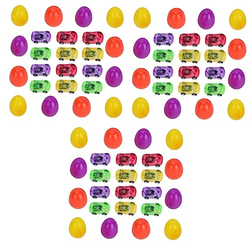 SAFIGLE 36 Sätze farbiges Osterei Ostern gefüllte Eier lustige Ostereier Mini-Ostereier Auto-Dekor Auto-Ostereier Gastgeschenke Party Spielzeug öffnen Korb schmücken Kind von SAFIGLE