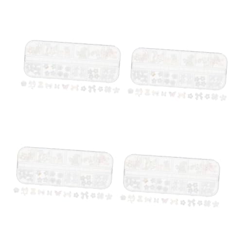 SAFIGLE 4 Boxen Blumen Charms aus Hochwertigem Resin für Diy Nagelkunst für Maniküre Veranstaltungen und Kreative Nail Designs von SAFIGLE