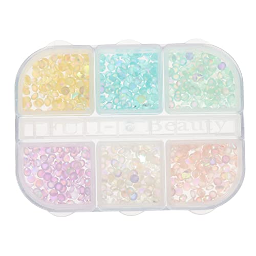 SAFIGLE 4 Boxen Farbige Harz Nagelschmuck Accessoires für Diy Maniküre Kreative Dekorationen für Einzigartige Nägel für Partys und Besondere Anlässe von SAFIGLE