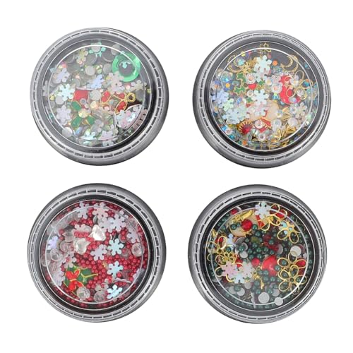 SAFIGLE 4 Boxen Weihnachten Nagel Charms aus Legierung DIY Nagelkunst Dekorationen Hochwertige Maniküre Ornamente für Zuhause und Nagelsalons SAFIGLE 4 Boxen Weihnachten Nagel Charms aus Legierung DIY Nagelkunst Dekorationen Hochwertige Maniküre Ornamente für Zuhause und Nagelsalons von SAFIGLE
