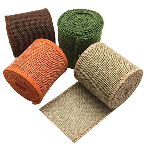 SAFIGLE 4 Rollen Geschenkband und Naturfarbe Vielseitiges Satinband für DIY Dekorationen und Geschenkverpackungen für Hochzeiten und Feiertage von SAFIGLE