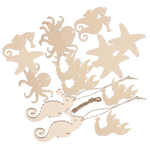 SAFIGLE 4 Sätze Holzscheiben Meerestiere Holzfiguren zum Bemalen DIY Basteln Glatte Oberfläche Sichere Holzverzierung mit Stk Inklusive Hanfseil für Weihnachts Geburtstagsdeko SAFIGLE 4 Sätze Holzscheiben Meerestiere Holzfiguren zum Bemalen DIY Basteln Glatte Oberfläche Sichere Holzverzierung mit Stk Inklusive Hanfseil für Weihnachts Geburtstagsdeko von SAFIGLE