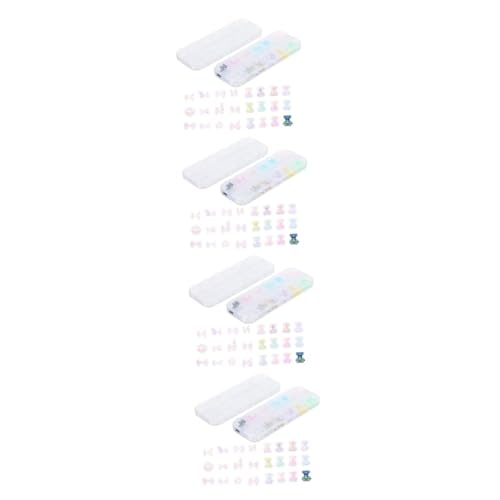 SAFIGLE 4 Sätze Nagelcharms Set Bären Und Schmetterlinge Nail Art Dekoration Für Maniküre Für Diy Nageldesigns Und Nagelstudios Farbenfrohes Zubehör Für Kreative Nägel 120 Stück * 4 von SAFIGLE