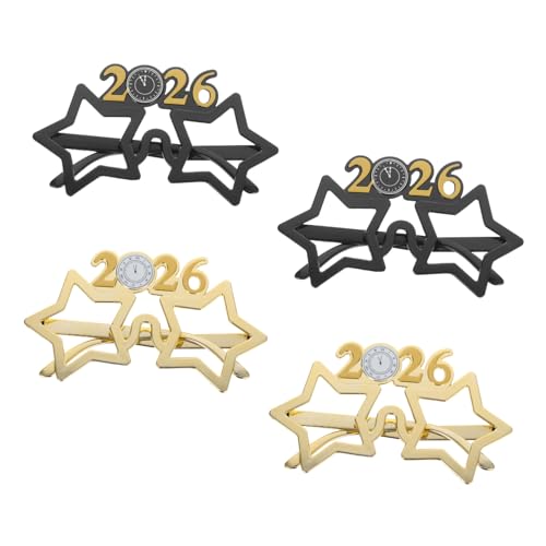 SAFIGLE 4 Stück Augenbrillen für Silvester und Abschlussfeiern Lustige Fotorequisiten Robustem Pc Material für Partys Feiertage und Festliche Anlässe SAFIGLE 4 Stück Augenbrillen für Silvester und Abschlussfeiern Lustige Fotorequisiten Robustem Pc Material für Partys Feiertage und Festliche Anlässe von SAFIGLE