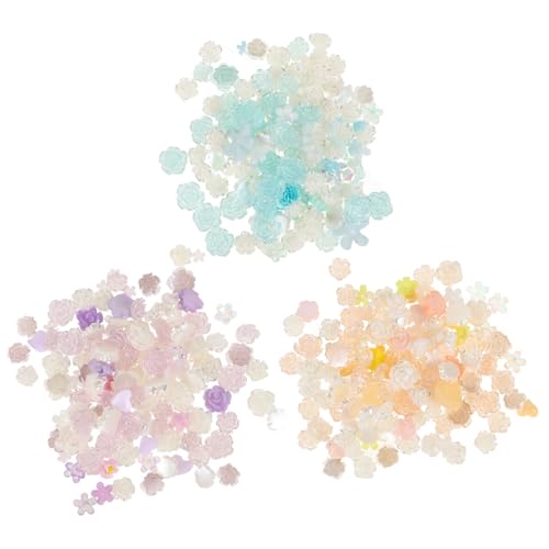 SAFIGLE 4 Stück Beutel Mini Camellia Nagelkunst Dekorationen Harz Nail Art Charms für Diy Maniküre und Handyhüllen ca Blau und von SAFIGLE
