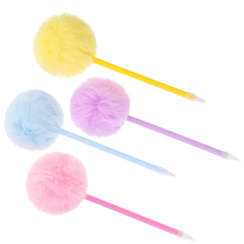 SAFIGLE 4 Stück Flauschige Kugelschreiber mit Pompon Dekorative Schreibstifte Weiche Plüschkugeln Farbenfrohe Novelty Ballpoint Pens für Schule Büro und Geschenk SAFIGLE 4 Stück Flauschige Kugelschreiber mit Pompon Dekorative Schreibstifte Weiche Plüschkugeln Farbenfrohe Novelty Ballpoint Pens für Schule Büro und Geschenk von SAFIGLE