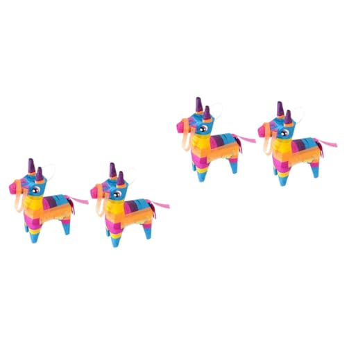 SAFIGLE 4 Stück Piñata Spielzeug Braut- mexikanisches Dekor mexikanischer Pinata-Esel Brautdusche Pinata Ornament handgefertigte Pinata aus Papier Süssigkeit Dekorationen Mexiko Pool-Party von SAFIGLE