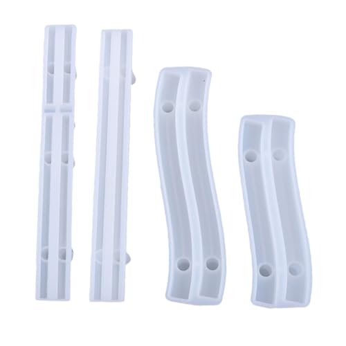 SAFIGLE 4 Stück Teiliges DIY Epoxidharz Gießform für Tablettgriff Herstellung Flexible Langlebige Crystal Mold Geeignet für Kreative Handwerksprojekte und Geschenkideen von SAFIGLE