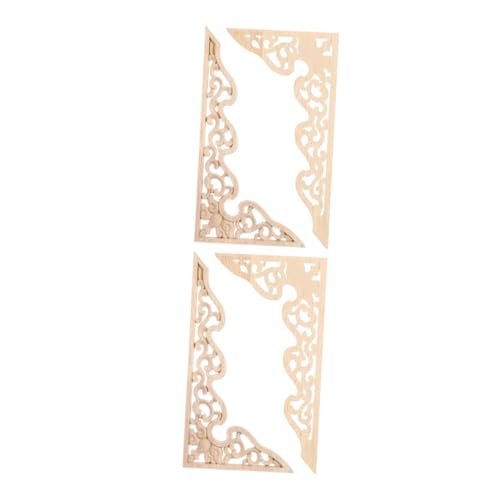 SAFIGLE 4 Stück Unbemalte Holzapplikationen Vintage Geschnitztes Eckornament DIY Möbel Holzverzierung Vielseitig für Wand Schrank Bett und Heimdeko SAFIGLE 4 Stück Unbemalte Holzapplikationen Vintage Geschnitztes Eckornament DIY Möbel Holzverzierung Vielseitig für Wand Schrank Bett und Heimdeko von SAFIGLE