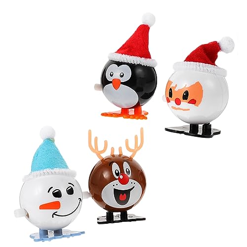 SAFIGLE 4 Stück Weihnachtliches Aufziehspielzeug Mini-spielzeug Pinguin-spielzeug Pinata-füller Weihnachtsneuheitsspielzeug Pinata-stuffer Springende Armaturenbrett Abs Baby Karikatur von SAFIGLE