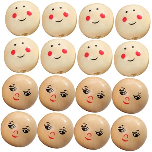 SAFIGLE 40 Stück Teiliges Kleine Runde Holzperlen mit Smile gesicht Robuste DIY Schmuckperlen zum Auffädeln Sichere Bastelperlen für Armbänder Halsketten und Kreative SAFIGLE 40 Stück Teiliges Kleine Runde Holzperlen mit Smile gesicht Robuste DIY Schmuckperlen zum Auffädeln Sichere Bastelperlen für Armbänder Halsketten und Kreative von SAFIGLE