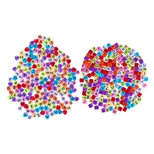 SAFIGLE 400 Stück Acryl Buchstabenperlen Quadratische Herzförmige Perlen DIY Schmuckherstellung Zubehör für Armbänder Bunte Spacer Perlen für Kreative Bastelideen SAFIGLE 400 Stück Acryl Buchstabenperlen Quadratische Herzförmige Perlen DIY Schmuckherstellung Zubehör für Armbänder Bunte Spacer Perlen für Kreative Bastelideen von SAFIGLE