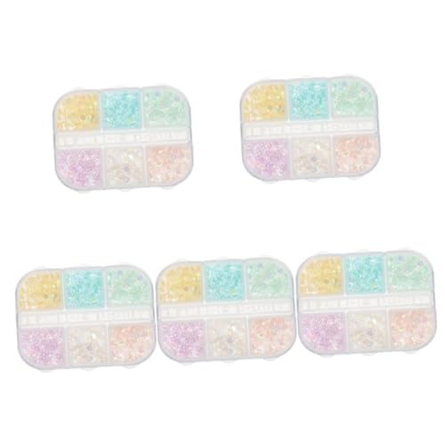 SAFIGLE 5 Boxen Farbige Harz Nageldekorationen für Diy Maniküre Teiliges mit Meerjungfrau Perlen Kreative Nagelaccessoires für Einzigartige Nail Art und Dekoration von SAFIGLE