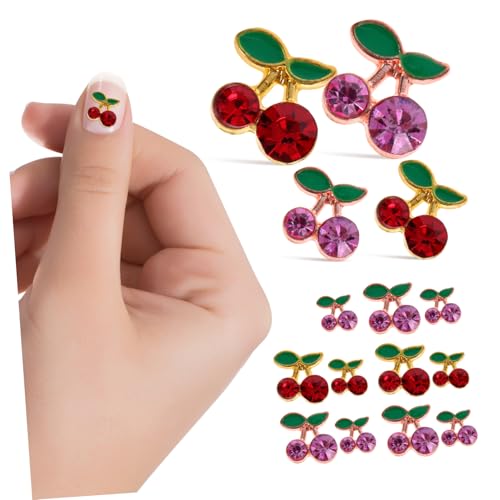 SAFIGLE 5 Sätze Kirsche Charms Für Diy Schmuck Dekoration Glänzende Nail Art Zubehör Für Geburtstagsfeiern Und Festliche Anlässe 32 Stück * 5 von SAFIGLE