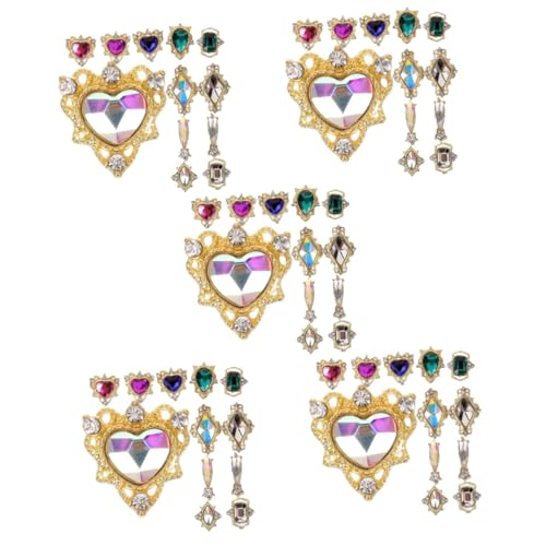 SAFIGLE 5 Sätze Kristallherz Nailart Dekorationen Nail Charms für Maniküre DIY Bastelbedarf Hochwertige Glitzersteine für Nägel und Handyhüllen SAFIGLE 5 Sätze Kristallherz Nailart Dekorationen Nail Charms für Maniküre DIY Bastelbedarf Hochwertige Glitzersteine für Nägel und Handyhüllen von SAFIGLE