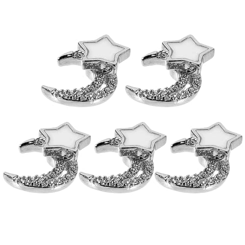 SAFIGLE 5 Stck. Moon Nail Charms Metall Nail Art Charms für Diy Nageldekoration Glänzende Maniküre Zubehör für Kreative Designs SAFIGLE 5 Stck. Moon Nail Charms Metall Nail Art Charms für Diy Nageldekoration Glänzende Maniküre Zubehör für Kreative Designs von SAFIGLE