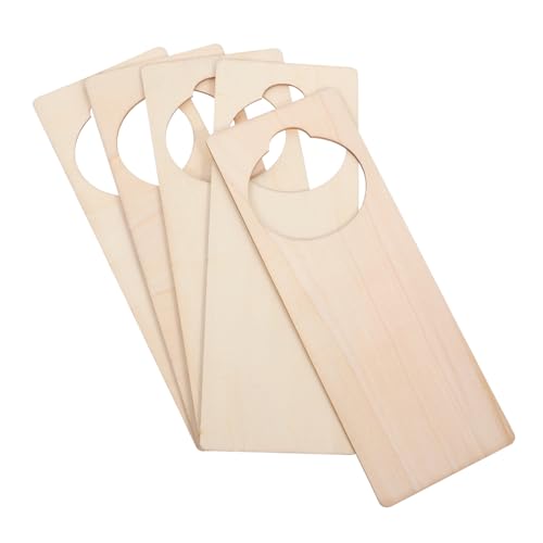 SAFIGLE 5 Stück Blanko Türschild aus Holz Langlebige DIY Türknauf Anhänger für Haus Büro Hotel Dekoration Vielseitige Holzschilder zum Individuellen Gestalten Kreative Türhänger für von SAFIGLE