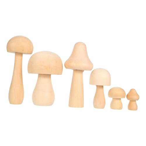 SAFIGLE 5 Stück Teiliges Holzpilz dekor Naturbelassene DIY holzpilze zum Bemalen Kinderfreundliches Bastelset für Mädchen Leichte Glatte Holzoberfläche für Herbst Zimmerdekoration SAFIGLE 5 Stück Teiliges Holzpilz dekor Naturbelassene DIY holzpilze zum Bemalen Kinderfreundliches Bastelset für Mädchen Leichte Glatte Holzoberfläche für Herbst Zimmerdekoration von SAFIGLE