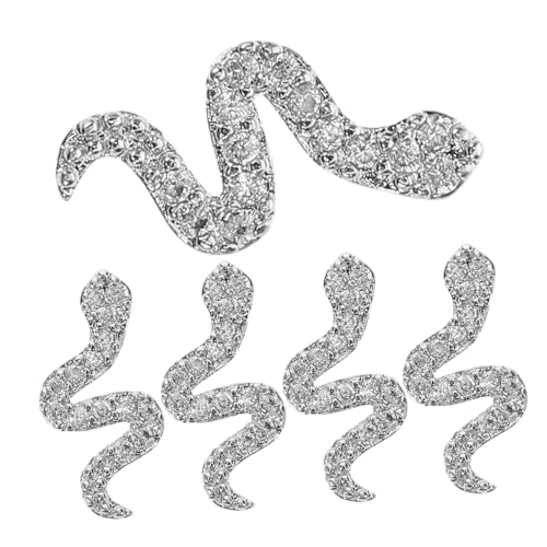 SAFIGLE 5 Stück Teiliges Retro Snake Nagel Charms mit Design und Strass für Einzigartige Nageldesigns Silberne Gothic Nagelschmuck für DIY Nail Art für SAFIGLE 5 Stück Teiliges Retro Snake Nagel Charms mit Design und Strass für Einzigartige Nageldesigns Silberne Gothic Nagelschmuck für DIY Nail Art für von SAFIGLE