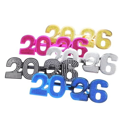 SAFIGLE 5 Stück Teiliges Set Neujahrsbrillen Glitzernde Brillen für Abschlussfeiern für Neujahrsfeiern und Festliche Foto Accessoires SAFIGLE 5 Stück Teiliges Set Neujahrsbrillen Glitzernde Brillen für Abschlussfeiern für Neujahrsfeiern und Festliche Foto Accessoires von SAFIGLE