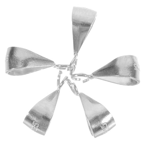 SAFIGLE 5 Stück Teiliges Sterling Silber Pinch Bail Schmuckverschluss für Anhänger Halsketten Armbänder DIY Zubehör Langlebig Einfach zu Befestigen für Kreative Schmuckherstellung SAFIGLE 5 Stück Teiliges Sterling Silber Pinch Bail Schmuckverschluss für Anhänger Halsketten Armbänder DIY Zubehör Langlebig Einfach zu Befestigen für Kreative Schmuckherstellung von SAFIGLE