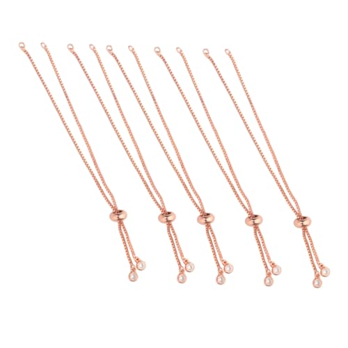 SAFIGLE 5 Stück Verstellbares Roségold DIY Schmuckkette für Damen Basis Gliederkette zum Basteln Handverstellbar mit Zugknoten für Armbänder Schmuckherstellung SAFIGLE 5 Stück Verstellbares Roségold DIY Schmuckkette für Damen Basis Gliederkette zum Basteln Handverstellbar mit Zugknoten für Armbänder Schmuckherstellung von SAFIGLE