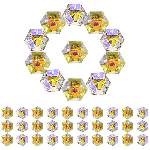 SAFIGLE 50 Stck. Nagel Rhinestones Sechseckige Nail Art für Diy Nageldesign Dekoration für Natürliche und Künstliche Nägel für Hochzeiten Partys und Professionelle Maniküren von SAFIGLE