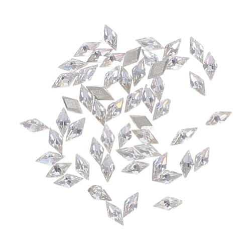 SAFIGLE 50 Stück Glitzernde Flachrückseite Zirkonia Charms Funkelnde Dekorationen für Maniküre und Diy Nageldesigns von SAFIGLE