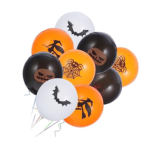 SAFIGLE 50 Stück Halloween-latexballon Süßes Oder Saures Spielzeug Luftballons Für Halloween-dekorationen Thanksgiving-luftballons Dekorationen Skelett Kind Einstellen Emulsion von SAFIGLE