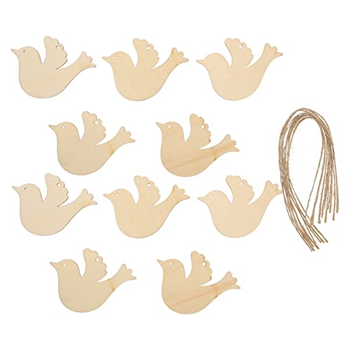 SAFIGLE 50 Stück Holzvogel Bastelzuschnitte, Unbehandelte DIY Hängeornamente, Beige Synthetisches Material, 9,5 x 6,8 x 0,18 cm, Weihnachtsdekoration SAFIGLE 50 Stück Holzvogel Bastelzuschnitte, Unbehandelte DIY Hängeornamente, Beige Synthetisches Material, 9,5 x 6,8 x 0,18 cm, Weihnachtsdekoration von SAFIGLE