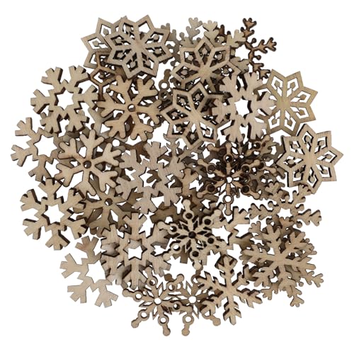 SAFIGLE 50 Stück Muster Holzstücke Weihnachten Schneeflocke Manuelles Ornament für Diy Kunst Ausschnitte Handwerk Verzierungen SAFIGLE 50 Stück Muster Holzstücke Weihnachten Schneeflocke Manuelles Ornament für Diy Kunst Ausschnitte Handwerk Verzierungen von SAFIGLE