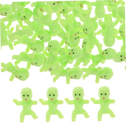 SAFIGLE 50 Stück Realistische Kleine Kunststoffbabys Miniaturen für Babyparty Deko Grün Mini Puppen als Shower Partygeschenke und Fotorequisiten von SAFIGLE