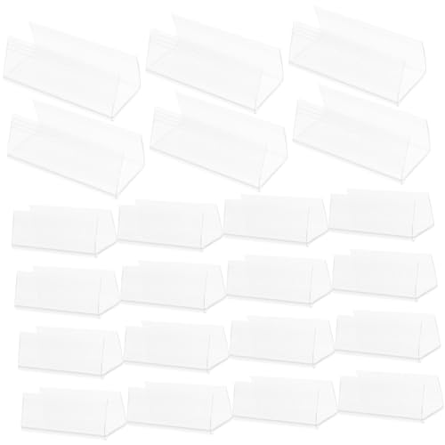 SAFIGLE 50 Stück Transparente PVC Etikettenhalter für Drahtregale Wiederverwendbare Preisschildhalter für Supermarkt Aufbewahrungsboxen und Büroorganisation Inklusive Papier einleger SAFIGLE 50 Stück Transparente PVC Etikettenhalter für Drahtregale Wiederverwendbare Preisschildhalter für Supermarkt Aufbewahrungsboxen und Büroorganisation Inklusive Papier einleger von SAFIGLE