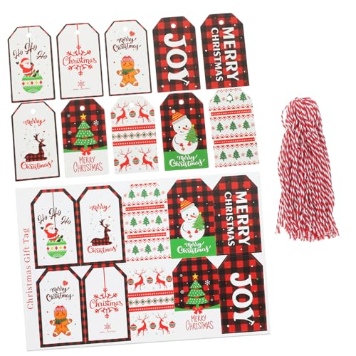 SAFIGLE 50 Stück Weihnachtsanhänger aus Papier mit Bindfaden DIY Geschenketiketten mit Weihnachtlichen Motiven Stabile Papierkarten zum Beschriften für Geschenke Weihnachtsdeko und SAFIGLE 50 Stück Weihnachtsanhänger aus Papier mit Bindfaden DIY Geschenketiketten mit Weihnachtlichen Motiven Stabile Papierkarten zum Beschriften für Geschenke Weihnachtsdeko und von SAFIGLE