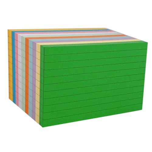 SAFIGLE 500 Blatt Bunte Indexkarten Farben Blanko Karteikarten für Wortkarten Notizen DIY Vokabelkarten Büro Schule Zuhause Praktisch Leicht Transportierbar von SAFIGLE