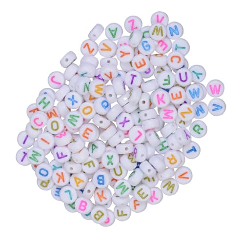 SAFIGLE 500 Stück Bunte Runde Buchstabenperlen Kunststoff Spacer Perlen für Armbänder Halsketten DIY Schmuck Basteln Zubehör SAFIGLE 500 Stück Bunte Runde Buchstabenperlen Kunststoff Spacer Perlen für Armbänder Halsketten DIY Schmuck Basteln Zubehör von SAFIGLE