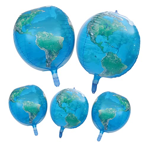 SAFIGLE Partyballons 5st -ballon 4d-weltballons Große Kugelballons Geburtstagsparty-ballon Erdkugelballons Mondballons Reiseparty-dekorationen Luftballons Zum Thema Weltraum Erde Pa-nylon von SAFIGLE