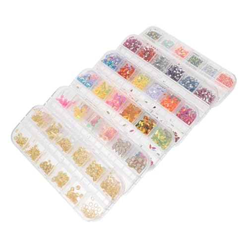 SAFIGLE 6 Boxen Teiliges Nagelkunst Set mit Nagelcharms Diy Maniküre für Kreative Nageldesigns Geeignet für Salon und Heimgebrauch Verzierung für Besondere Anlässe und Kreative SAFIGLE 6 Boxen Teiliges Nagelkunst Set mit Nagelcharms Diy Maniküre für Kreative Nageldesigns Geeignet für Salon und Heimgebrauch Verzierung für Besondere Anlässe und Kreative von SAFIGLE