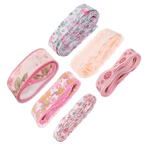 SAFIGLE 6 Rollen Blumensatinbänder Dekorative Verpackungsbänder aus Vielseitige Ribbons für Kunsthandwerk und Heimdekoration Je von SAFIGLE
