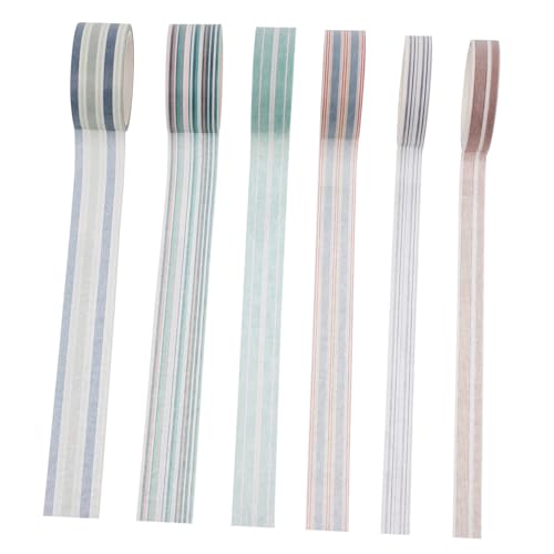 SAFIGLE 6 Rollen Washi Tape Gestreiftes Dekoratives Klebeband für DIY Geschenkverpackung Scrapbooking und Notizbuchdekoration Vielseitig Einsetzbar Klare Drucke Farbenfroh SAFIGLE 6 Rollen Washi Tape Gestreiftes Dekoratives Klebeband für DIY Geschenkverpackung Scrapbooking und Notizbuchdekoration Vielseitig Einsetzbar Klare Drucke Farbenfroh von SAFIGLE