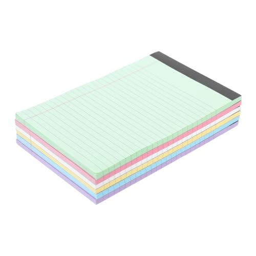 SAFIGLE 6 Stück Liniertes Notizblock mit abtrennbaren Blättern Kleines Farbiges Memo planer notizbuch Handlich und Tragbar Dickes Papier für Glattes Schreiben für Büro und Unterwegs von SAFIGLE