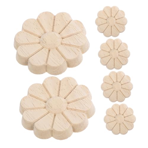 SAFIGLE 6 Stück Teiliges Handgeschnitzte Holzornamente Blütenmuster Möbelapplikationen aus Massivem Holz für Tür Schrank DIY Wohnraumdekoration Langlebig Elegant SAFIGLE 6 Stück Teiliges Handgeschnitzte Holzornamente Blütenmuster Möbelapplikationen aus Massivem Holz für Tür Schrank DIY Wohnraumdekoration Langlebig Elegant von SAFIGLE